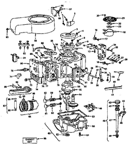 Part Location Diagram of 393863 Briggs and Stratton Cylinder Assembly.